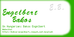 engelbert bakos business card